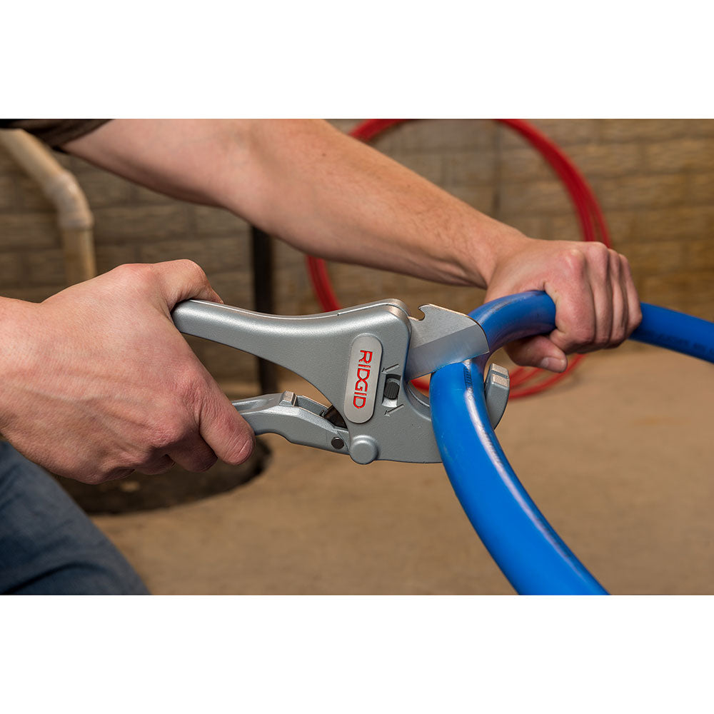 RIDGID 23498 Model RC-1625 Ratchet Action Plastic Pipe & Tubing Cutter 1/8"-1-5/8" PVC, PEX, PE, PB