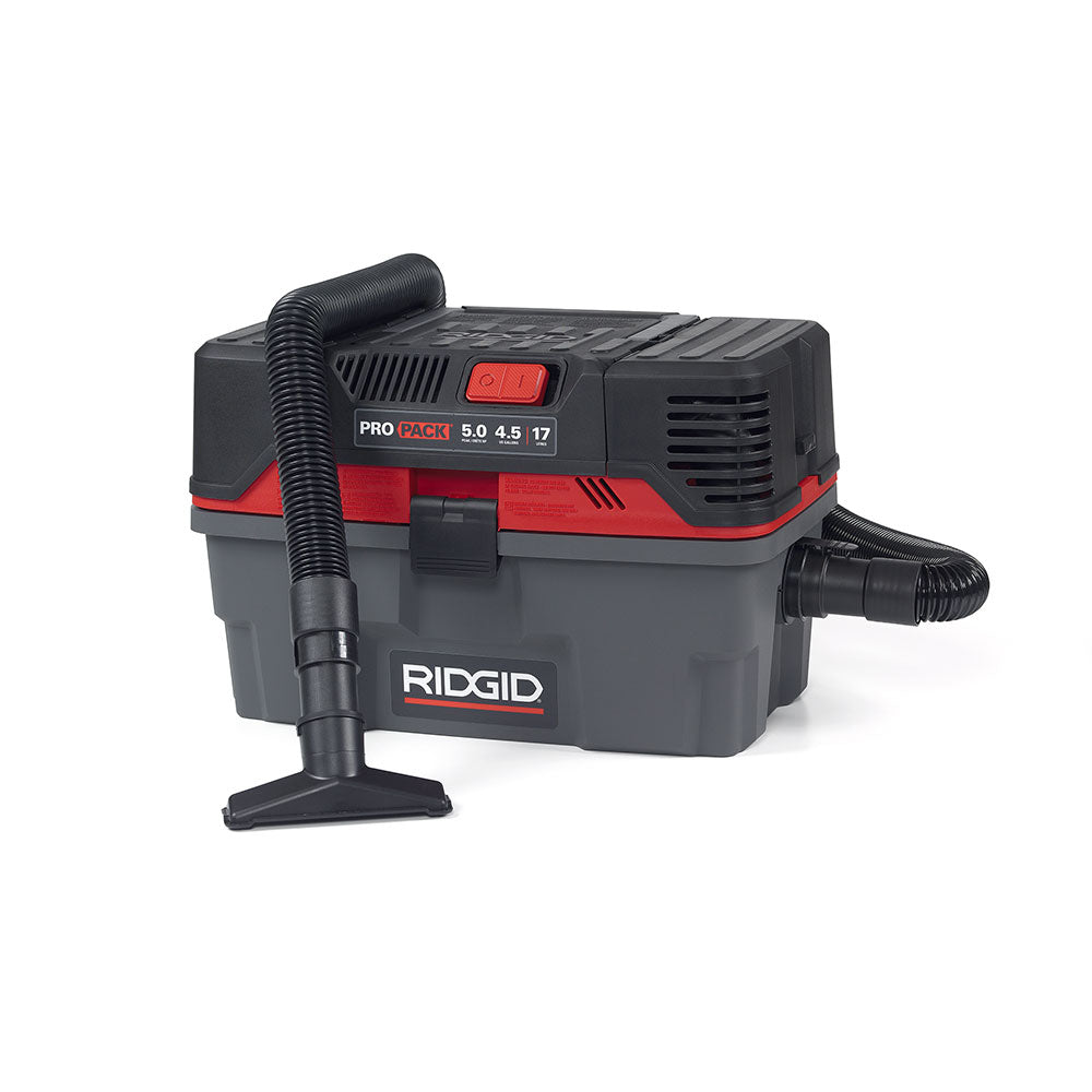 RIDGID 50318 4500RV 4.5 Gal Red ProPack Wet/Dry Vac - 7