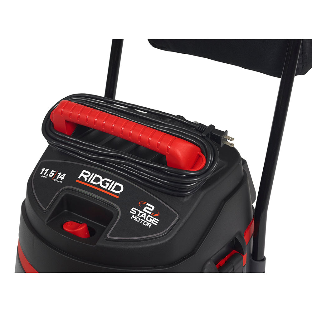 RIDGID 50358 RV2400A 14 Gal Red 2 Stage Wet/Dry Vac - 8