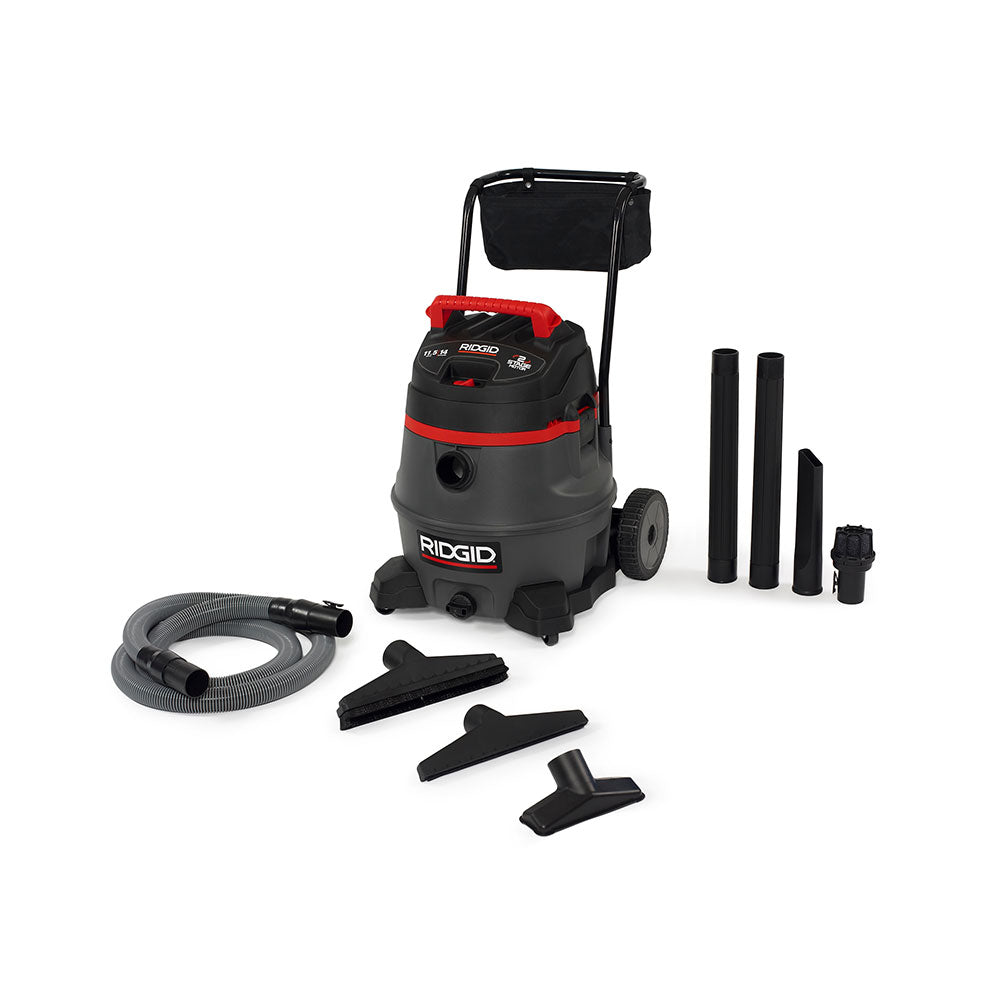 RIDGID 50358 RV2400A 14 Gal Red 2 Stage Wet/Dry Vac - 12