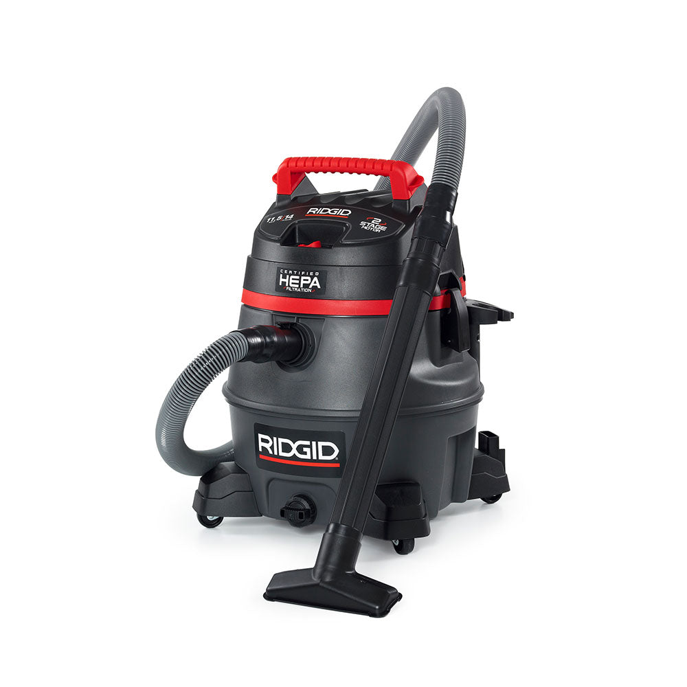 RIDGID 50368 RV2400HF 14 Gal Red HEPA Wet/Dry Vac - 6