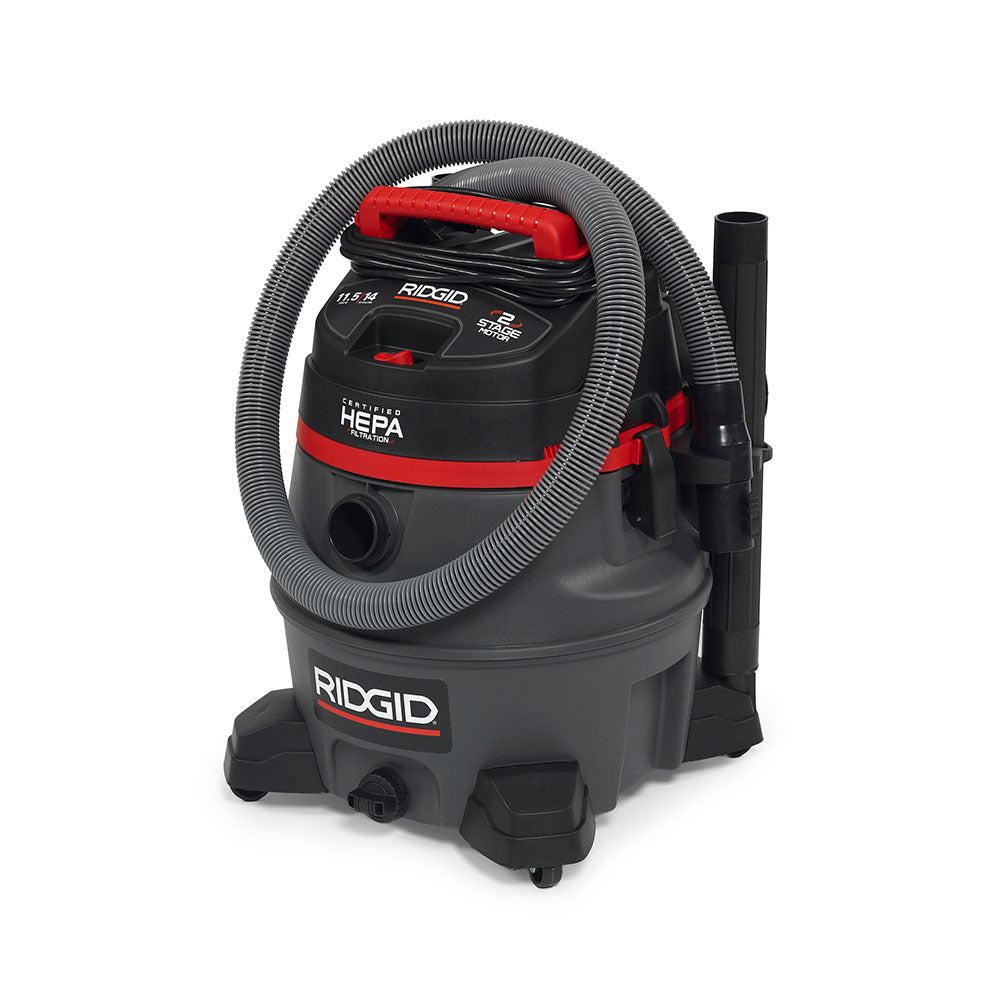 RIDGID 50368 RV2400HF 14 Gal Red HEPA Wet/Dry Vac - 7