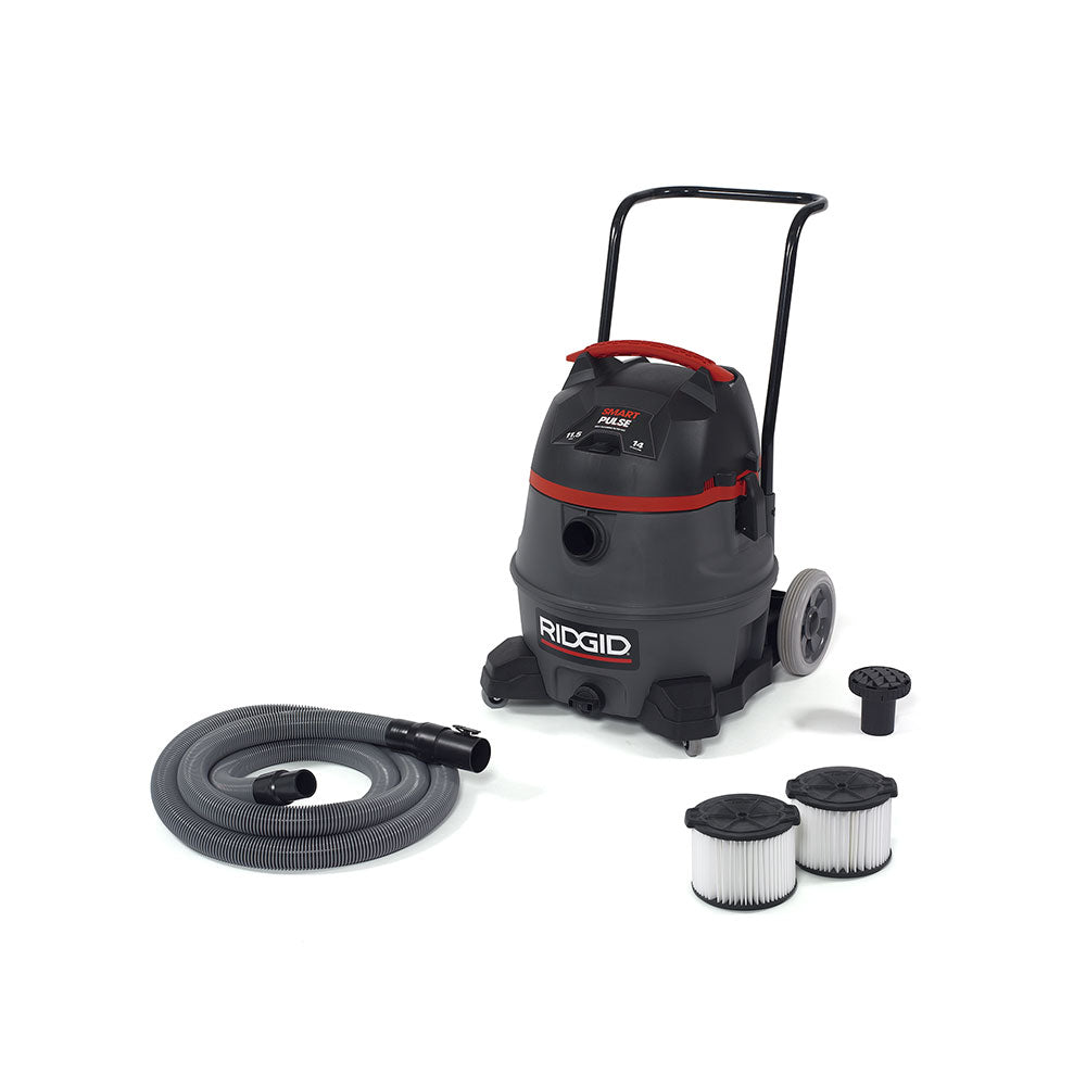 RIDGID 50373 RV3410 14 Gal Red Smart Pulse Wet/Dry Vac - 12