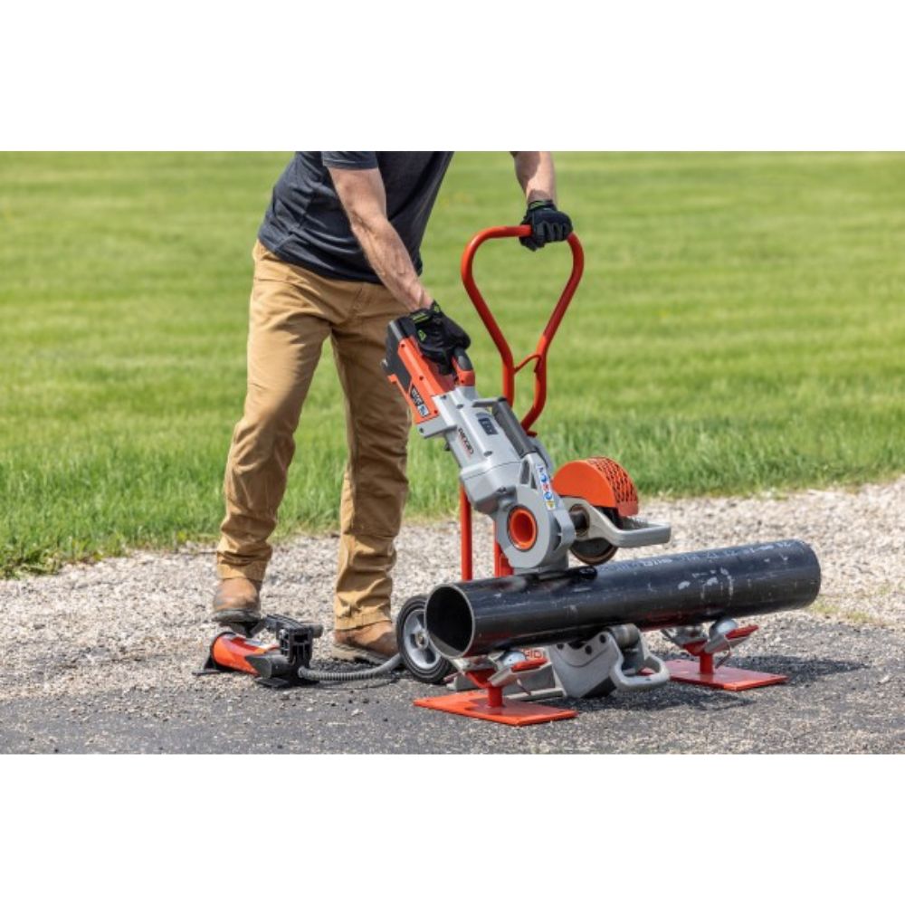 Ridgid 72013 760 FXP Power Drive (12-R), 2x 4Ah FXP Batteries, FXP Charger, Support Arm, Case - 9